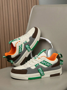 Tênis Casual Recortes Modernos Estampado Solado Robusto