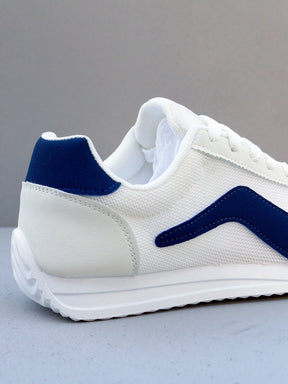 Tênis Casual Cano Baixo Respirável Recortes Alongados