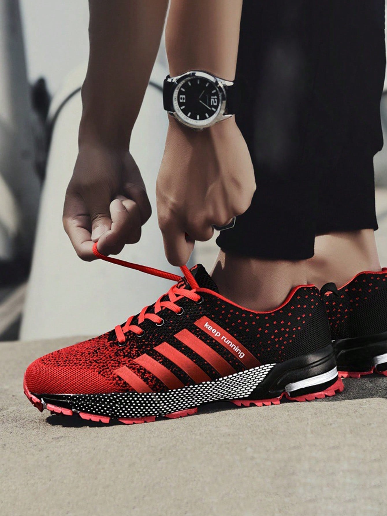 Tênis Corrida Com Amortecimento Potente E Design Esportivo