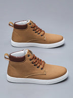 Tênis Casual Cano Médio Lona Detalhe Acolchoado