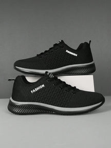 Tênis Corrida Knit Leve Com Solado Antiderrapante