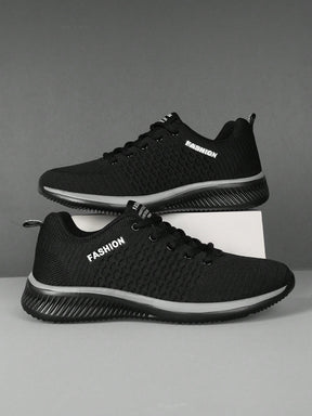 Tênis Corrida Knit Leve Com Solado Antiderrapante