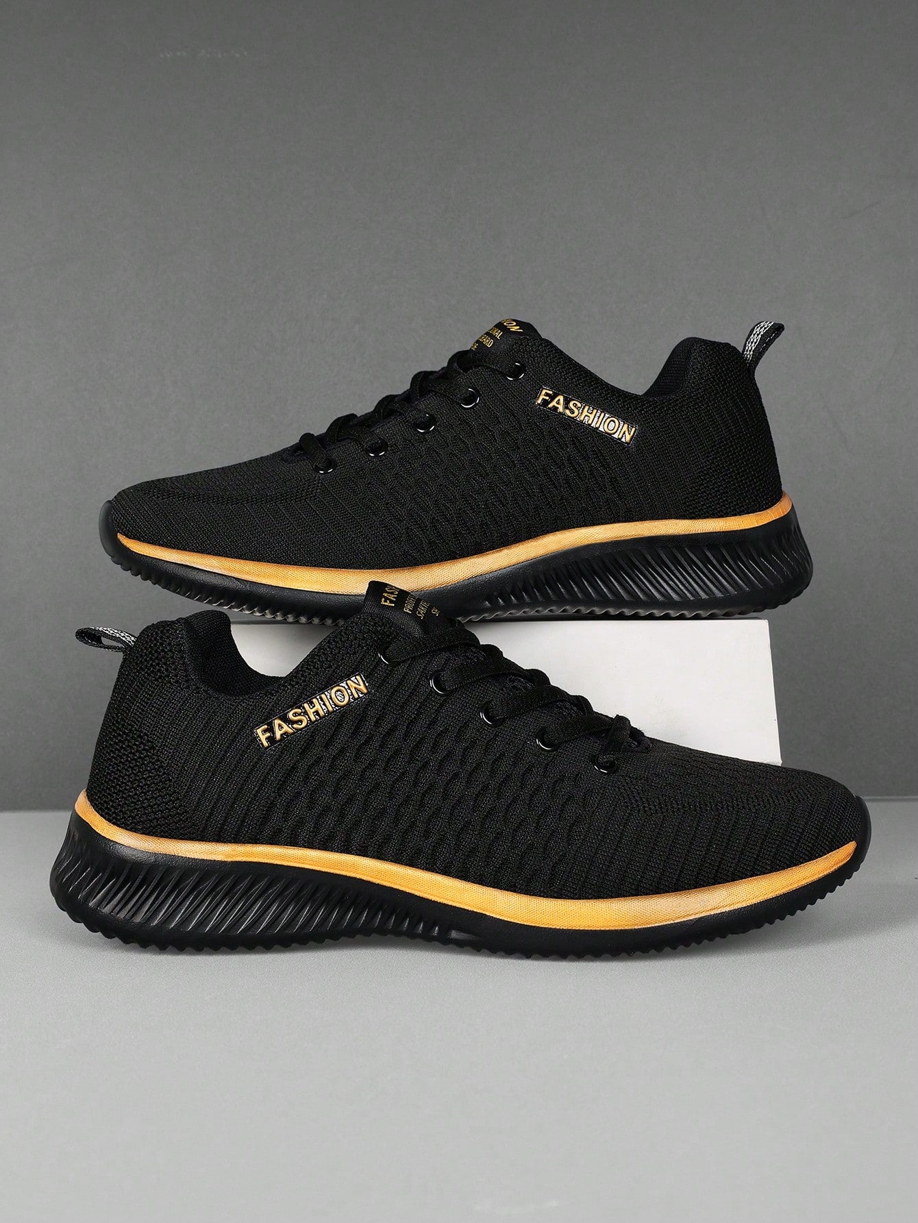 Tênis Corrida Knit Leve Com Solado Antiderrapante