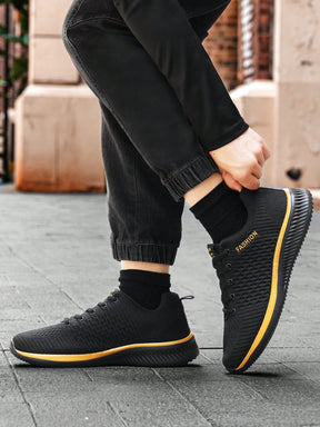 Tênis Corrida Knit Leve Com Solado Antiderrapante