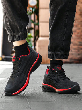 Tênis Corrida Knit Leve Com Solado Antiderrapante