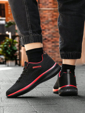 Tênis Corrida Knit Leve Com Solado Antiderrapante