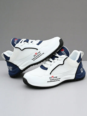 Tênis Casual Knit Respirável Recortes Esportivos