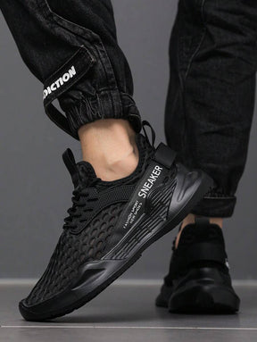 Tênis Corrida Leve Em Mesh Respirável Com Design Moderno