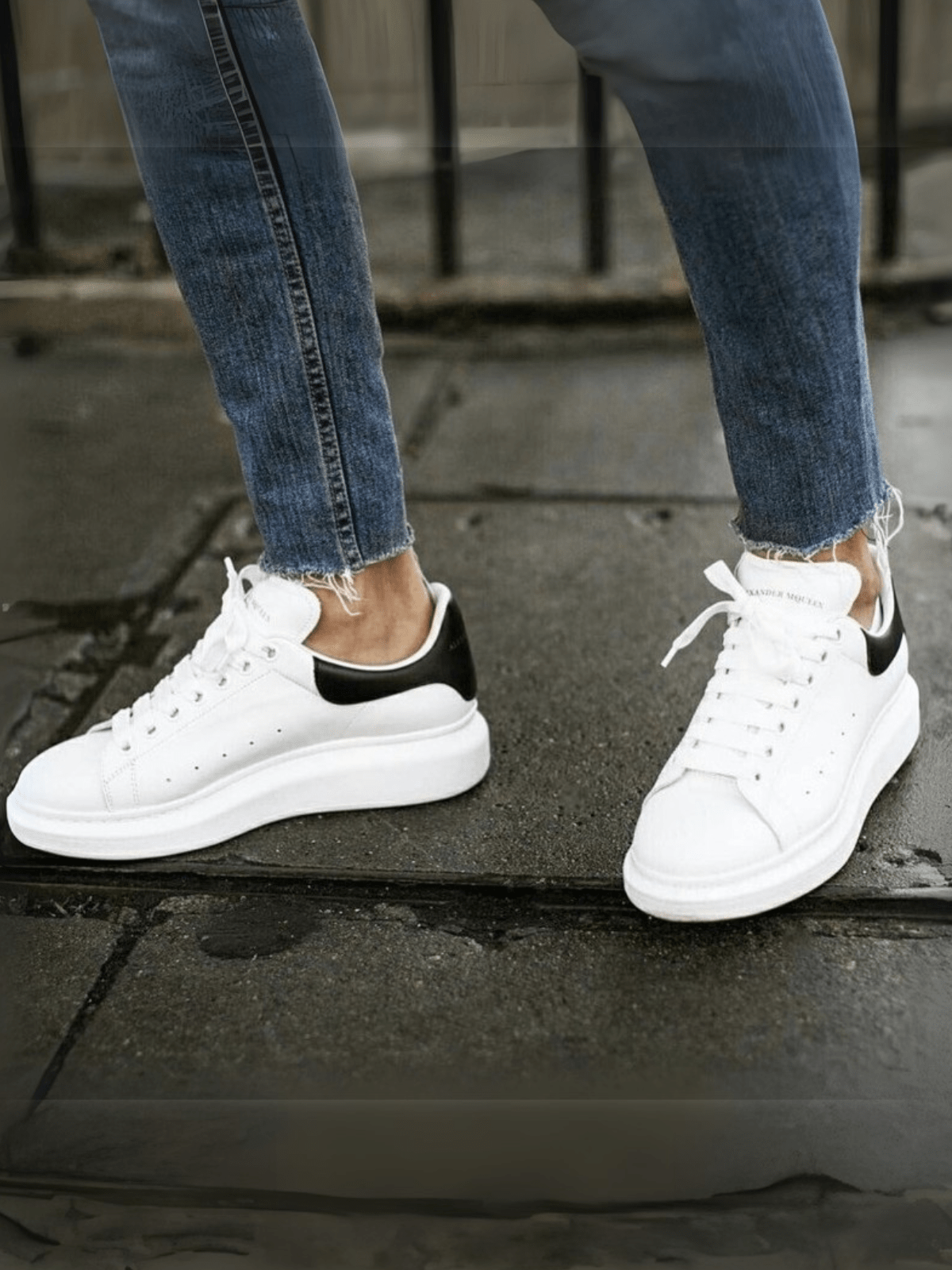 Tênis Casual Estruturado Solado Alto Minimalista