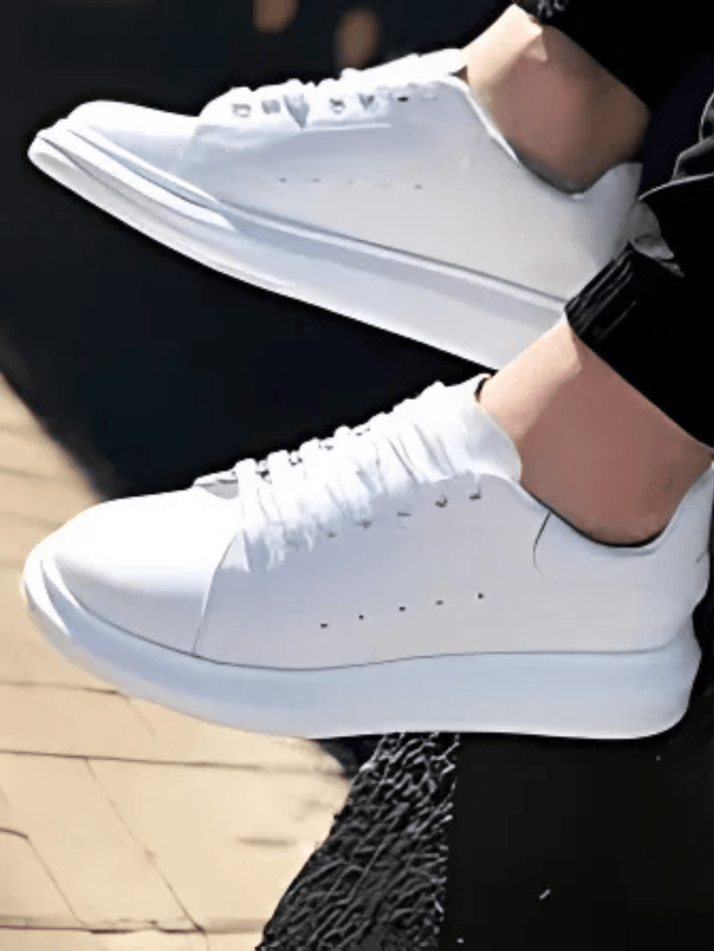 Tênis Casual Estruturado Solado Alto Minimalista