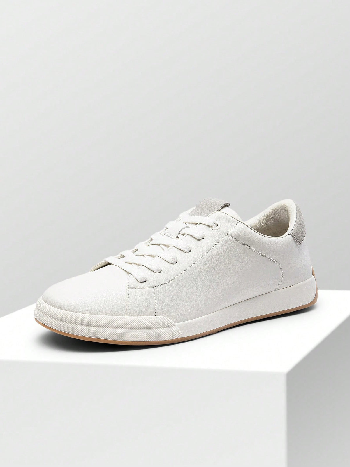 Tênis Casual Couro Design Minimalista Solado Resistente