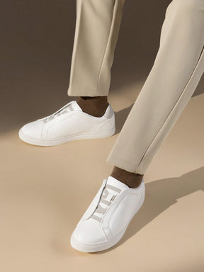 Tênis Casual Slip On Com Solado Baixo Confortável