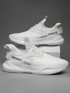 Tênis Corrida Leve Em Mesh Respirável Com Design Moderno