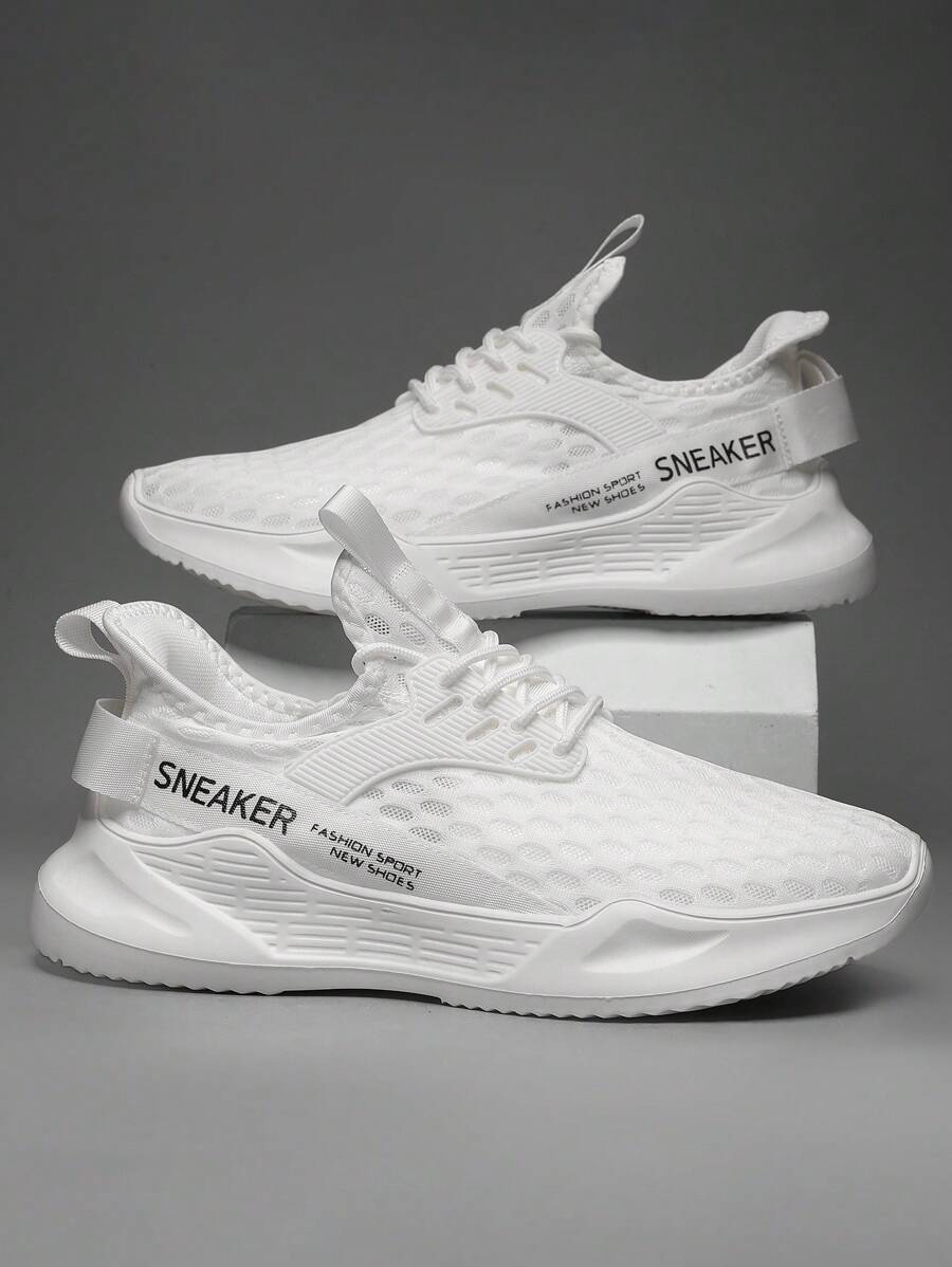 Tênis Corrida Leve Em Mesh Respirável Com Design Moderno