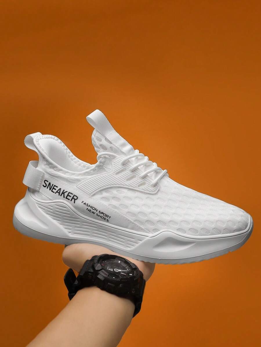 Tênis Corrida Leve Em Mesh Respirável Com Design Moderno