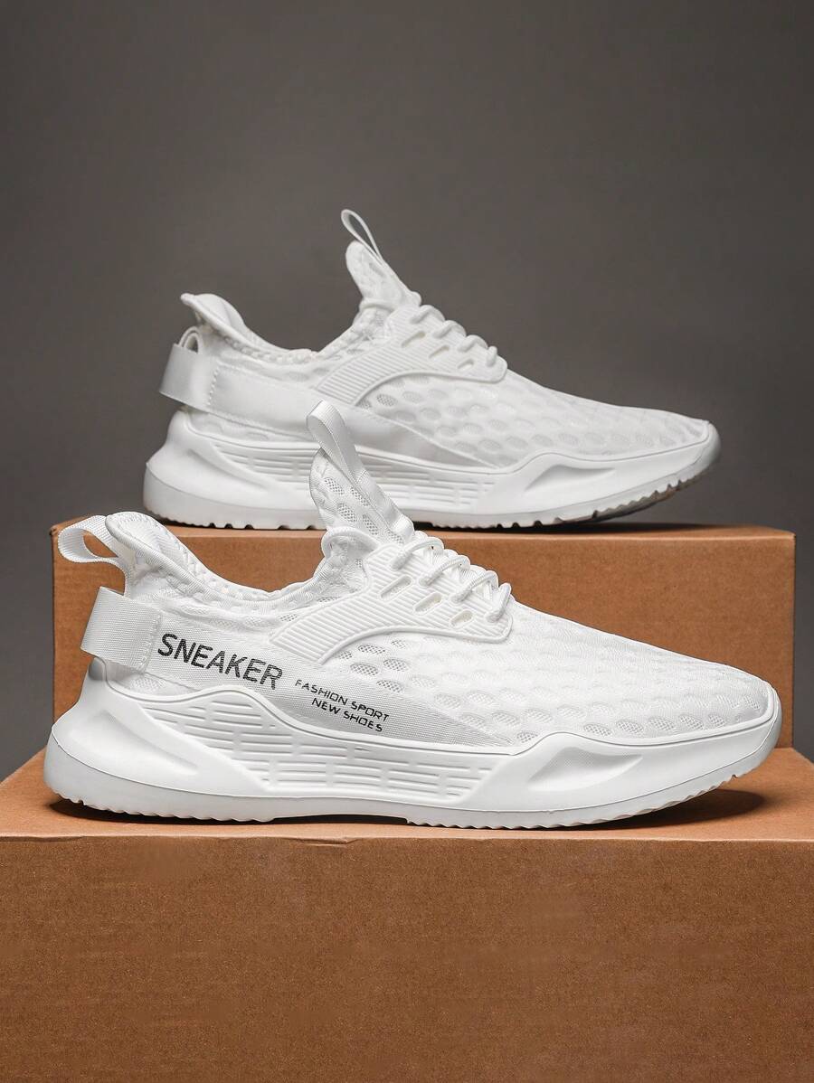 Tênis Corrida Leve Em Mesh Respirável Com Design Moderno