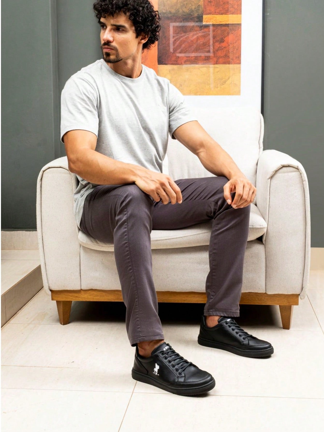Tênis Casual Cano Baixo Design Minimalista Urbano