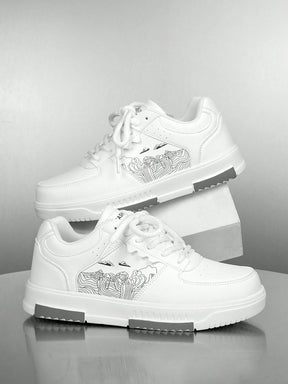 Tênis Street Estilo Urbano Recortes Detalhados