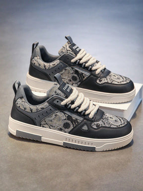 Tênis Street Estampado Casual Cano Baixo Detalhes Modernos