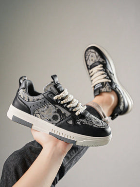 Tênis Street Estampado Casual Cano Baixo Detalhes Modernos