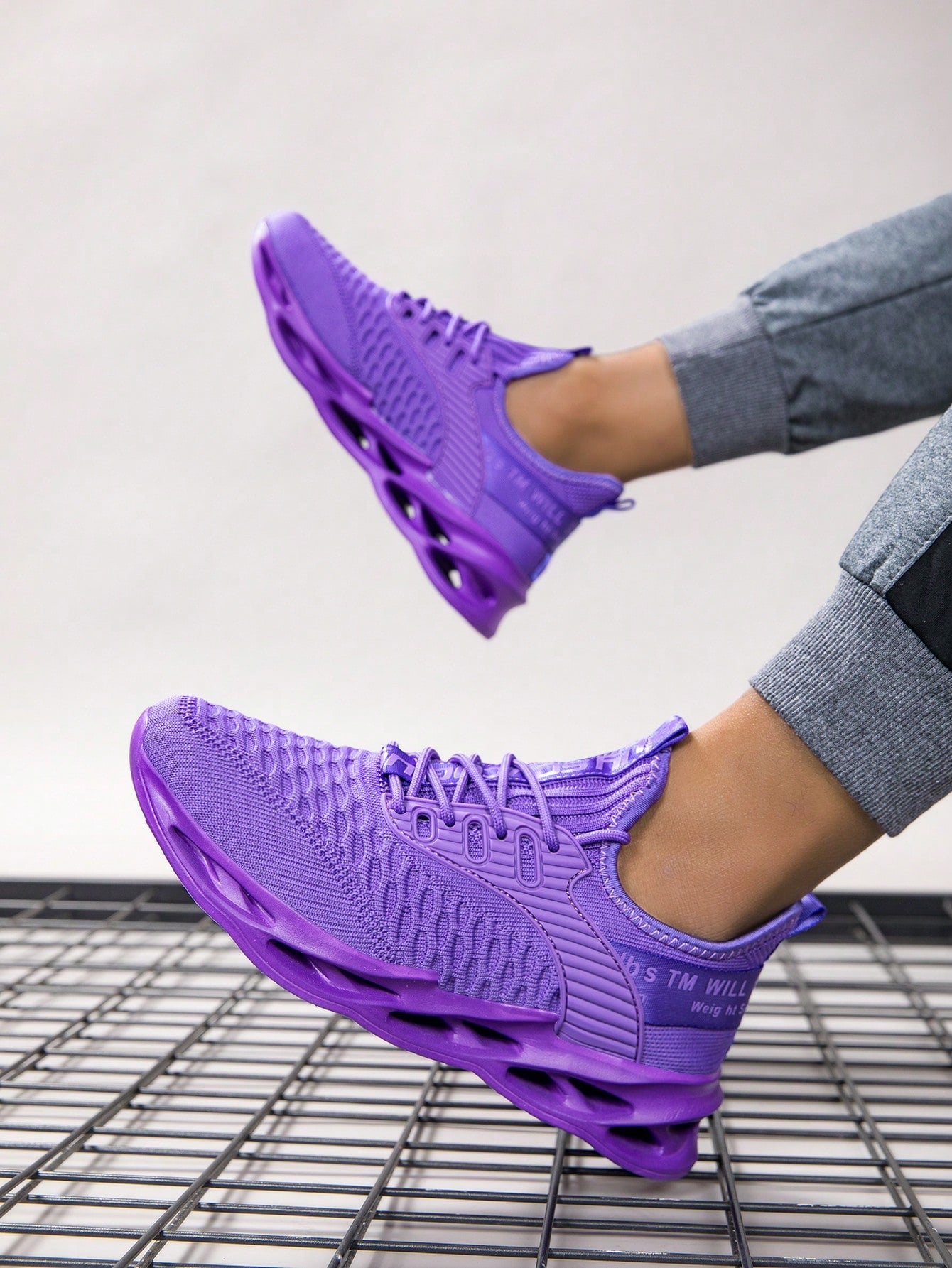 Tênis Chunky Knit Respirável Solado Futurista