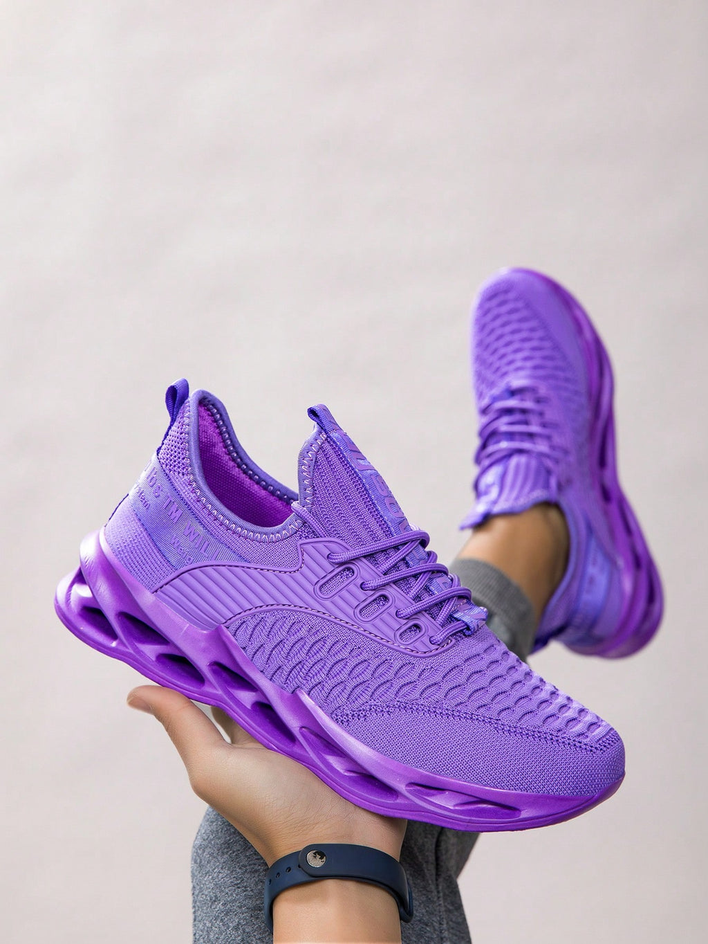Tênis Chunky Knit Respirável Solado Futurista