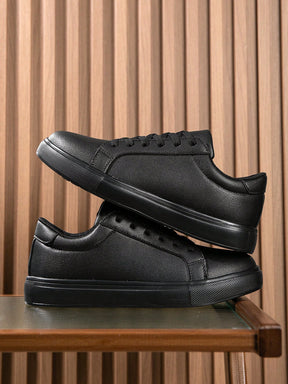 Tênis Casual Couro Design Clean Com Solado Resistente