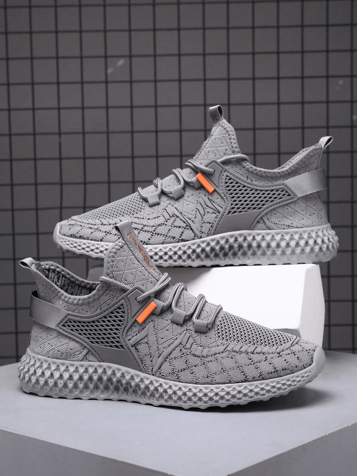 Tênis Corrida Knit Respirável Solado Antiderrapante