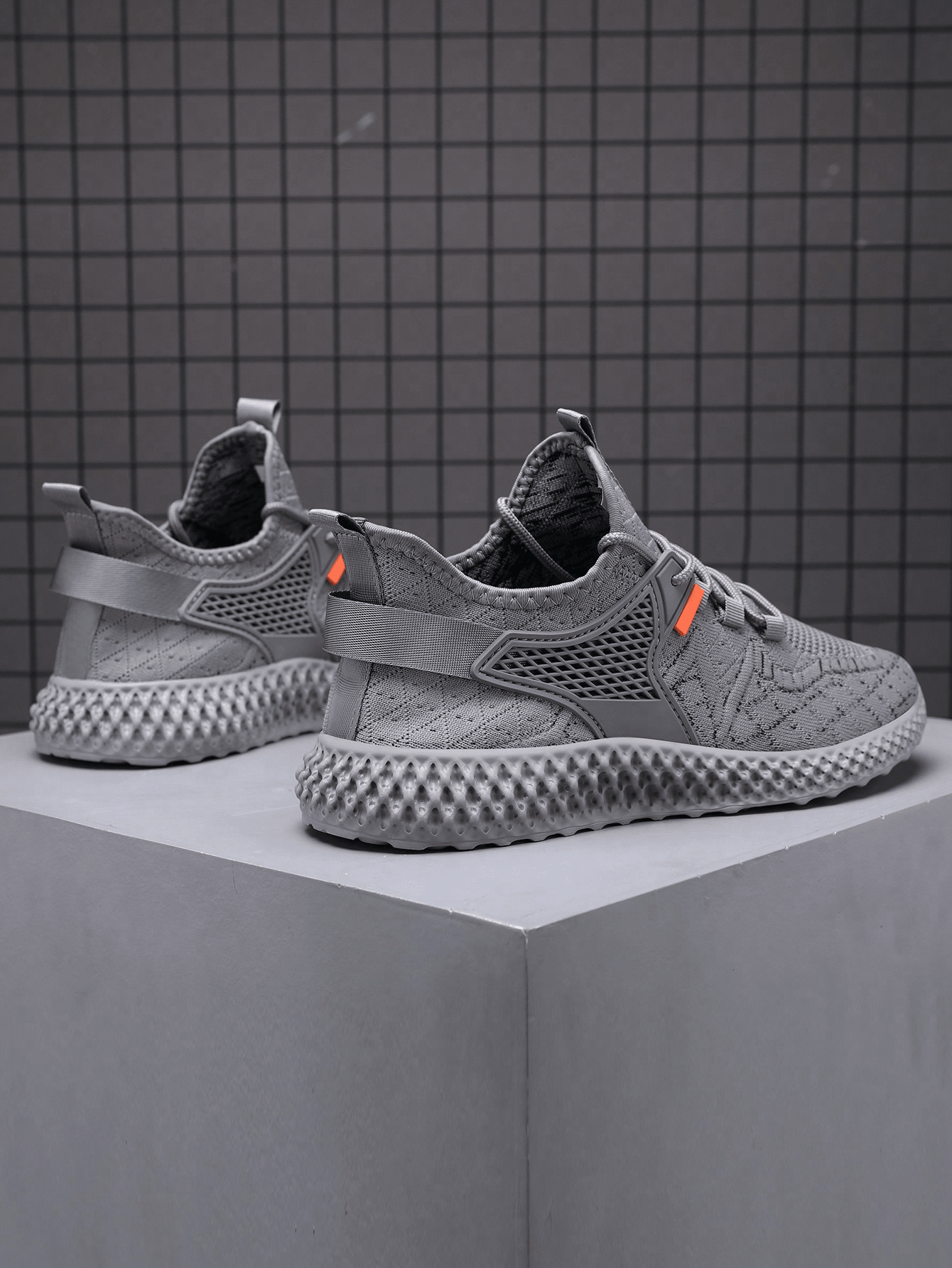 Tênis Corrida Knit Respirável Solado Antiderrapante