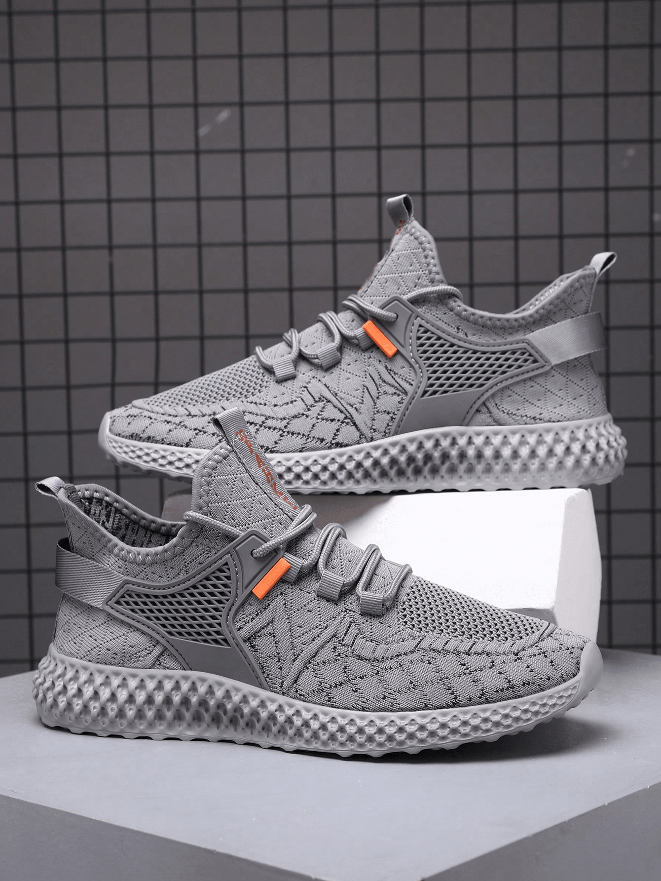 Tênis Corrida Knit Respirável Solado Antiderrapante
