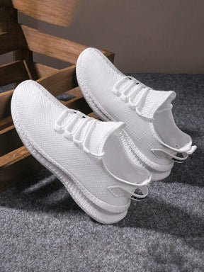 Tênis Corrida Knit Confortável Com Solado Flexível