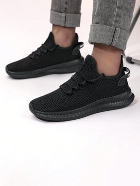 Tênis Corrida Knit Confortável Com Solado Flexível