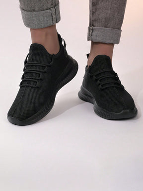 Tênis Corrida Knit Confortável Com Solado Flexível