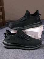 Tênis Corrida Knit Confortável Com Solado Flexível