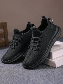 Tênis Corrida Knit Confortável Com Solado Flexível