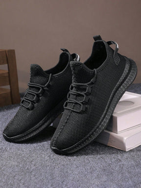 Tênis Corrida Knit Confortável Com Solado Flexível