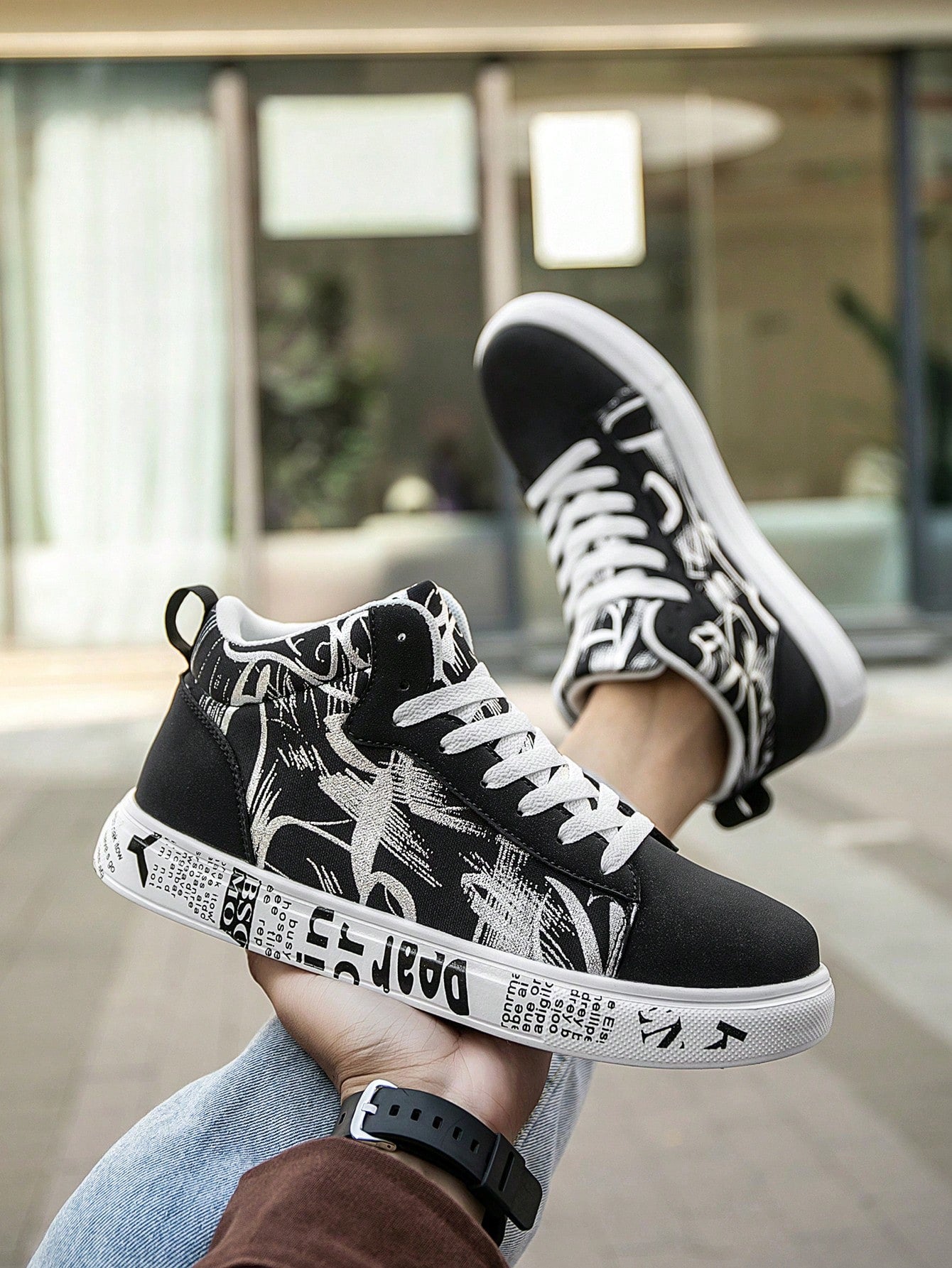 Tênis Street Grafite Estampado Estilo Descolado Urbano
