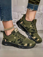 Tênis Corrida Estampado Camuflado Respirável