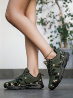Tênis Corrida Estampado Camuflado Respirável