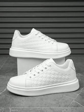Tênis Casual Sintético Com Textura Lateral E Solado Plataforma
