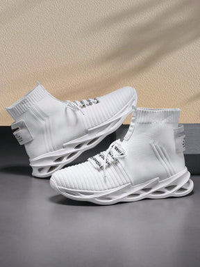 Tênis Corrida Knit Cano Alto Solado Vazado