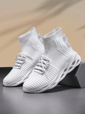 Tênis Corrida Knit Cano Alto Solado Vazado