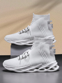 Tênis Corrida Knit Cano Alto Solado Vazado