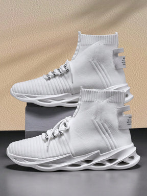 Tênis Corrida Knit Cano Alto Solado Vazado