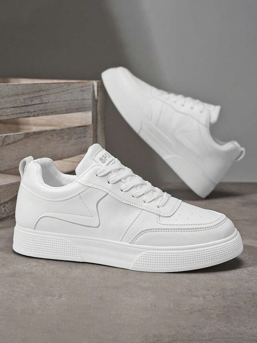 Tênis Casual Sintético Com Solado Reforçado E Design Clean