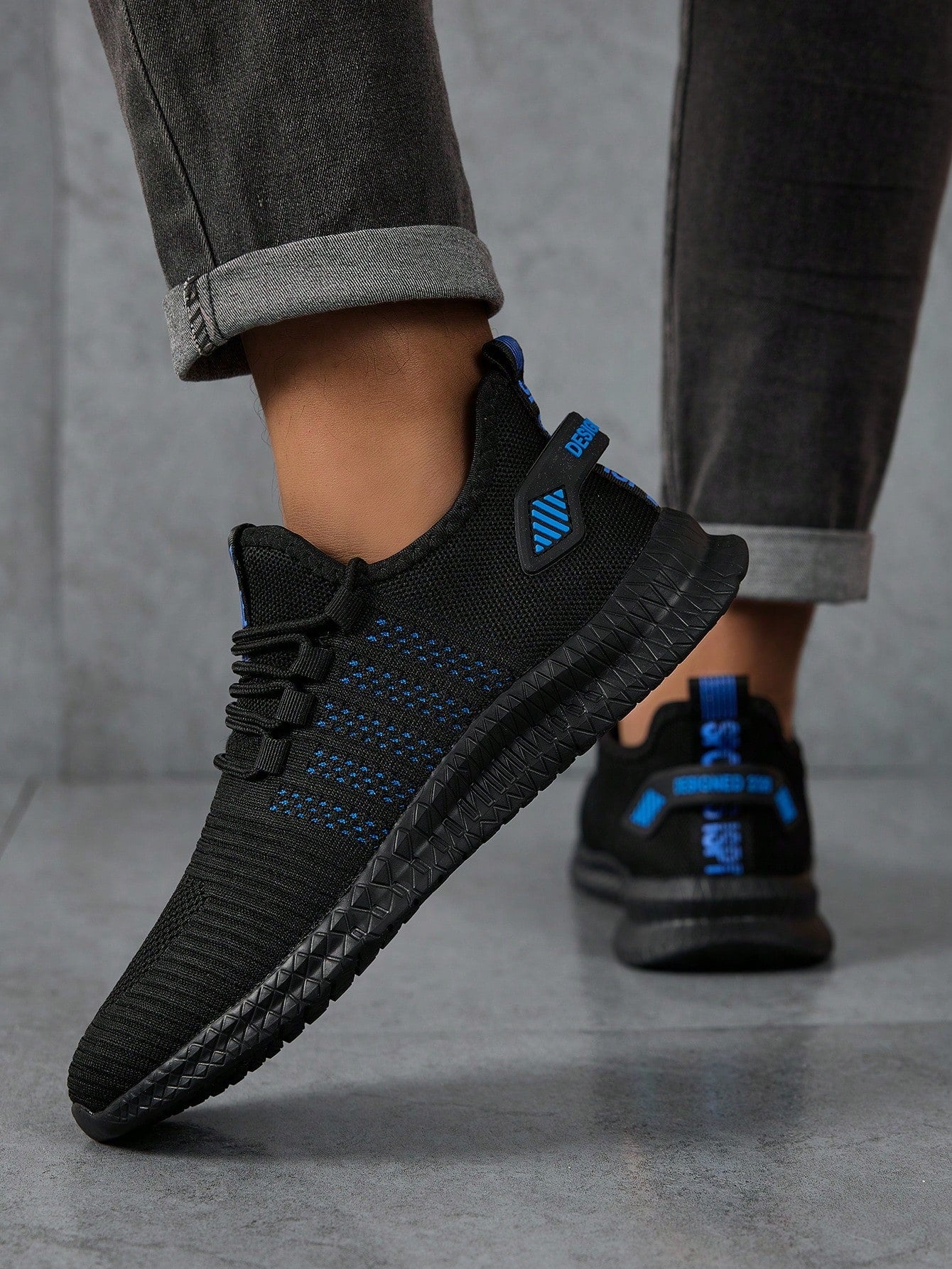 Tênis Corrida Knit Slip On Entressola Macia