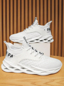 Tênis Corrida Knit Leve Solado Vazado Moderno