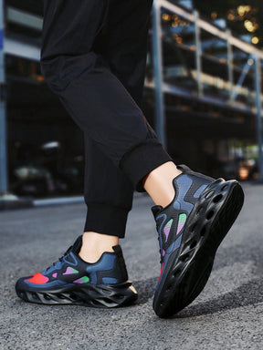Tênis Corrida Estilo Futurista Com Solado Vazado Confortável