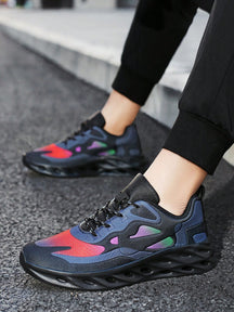 Tênis Corrida Estilo Futurista Com Solado Vazado Confortável