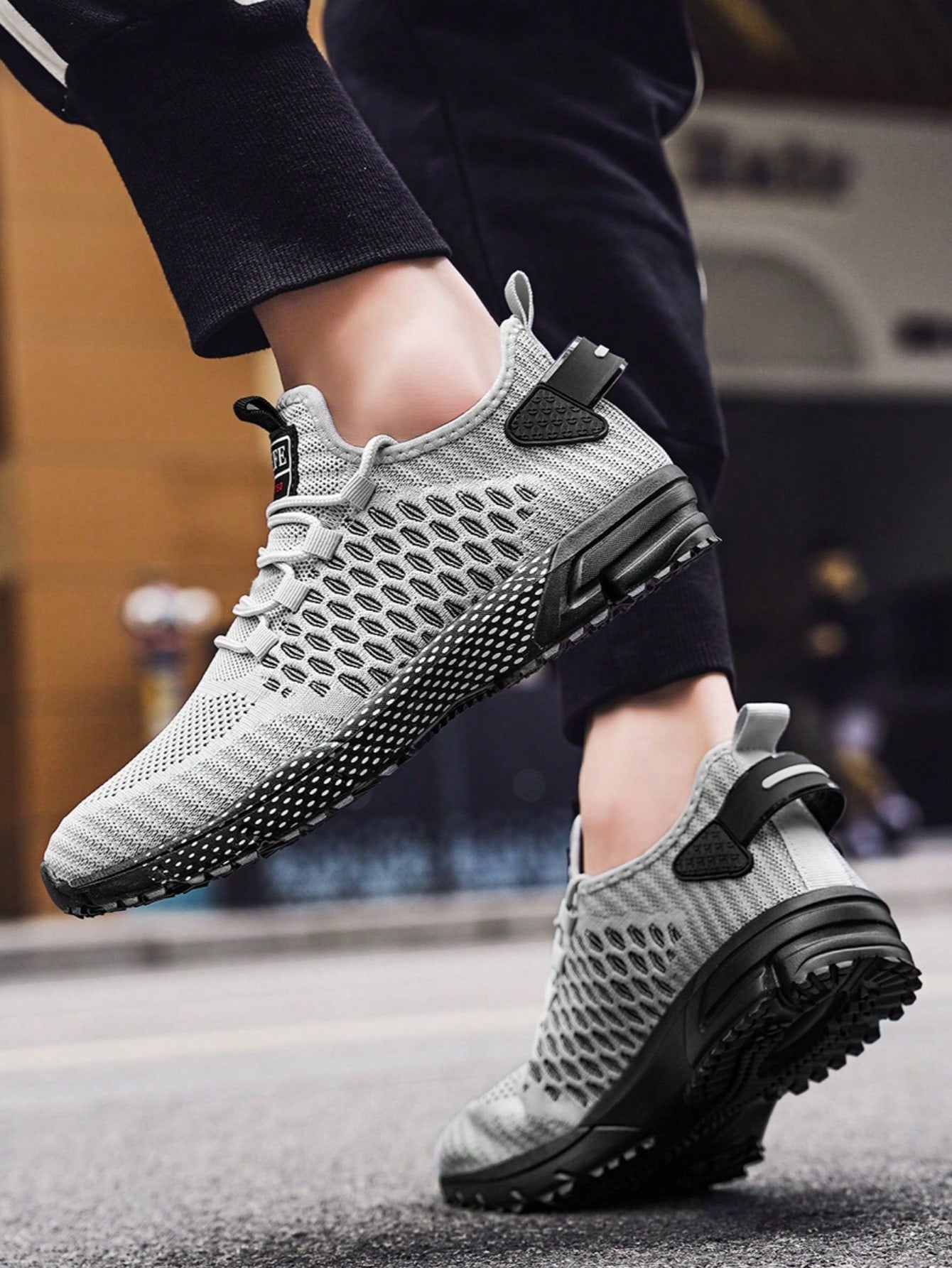 Tênis Corrida Respirável Com Solado Antiderrapante Leve